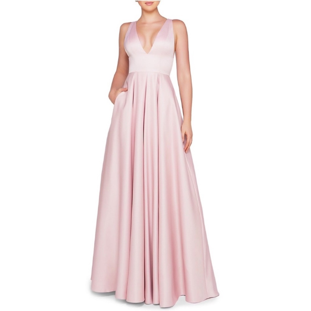 Mac Duggal Ieena 26031 Plunge V-Neck Pleated Gown- NWT 2